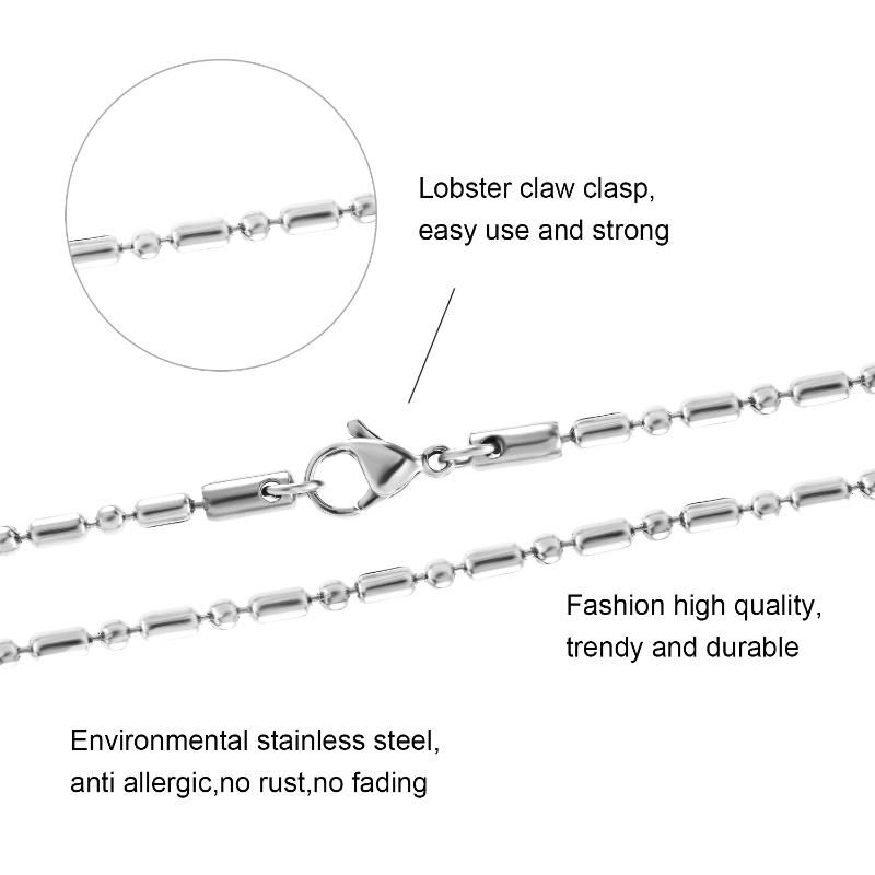 Christmas Gift Factory Wholesale Jewelry Long Short Bead Chain Bracelet Anklet Necklace for Fashion Layering Jewellry Design