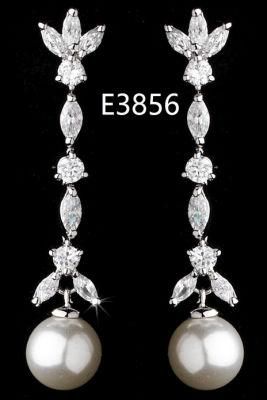 Wedding CZ Earring Jewelry, Bridal Earring Jewelry, Bridesmaid Earring