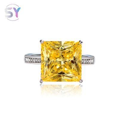 2022 Fashion Jewelry 925 Silver 10mm*10mm Zirconia Diamond 9 Carat Quality Jewelry Exquisite Romantic Heart Ring Jewelry