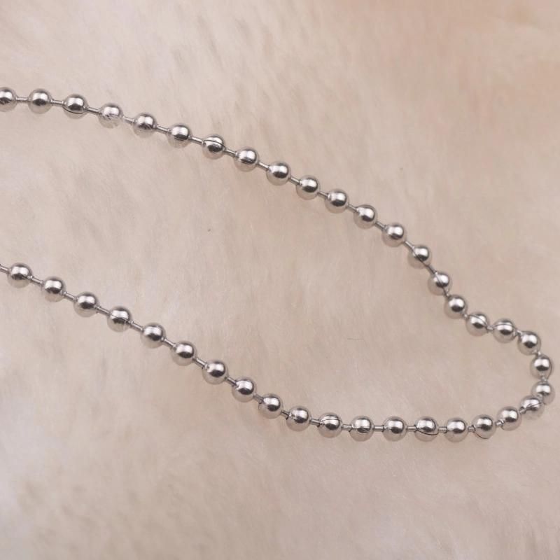 Fashion Stainless Steel Round Bead Necklaces Accessories for Jewelry Design