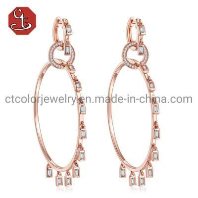 AAA+ TP Shape CZ 925 Sterling Silver Earring Jewelry