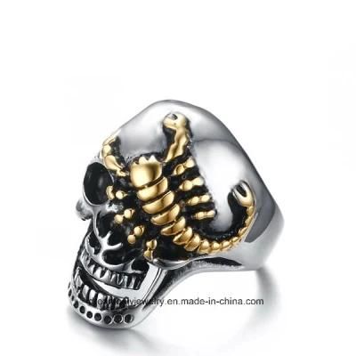 Scorpion Design Cool Skull Ring for Men