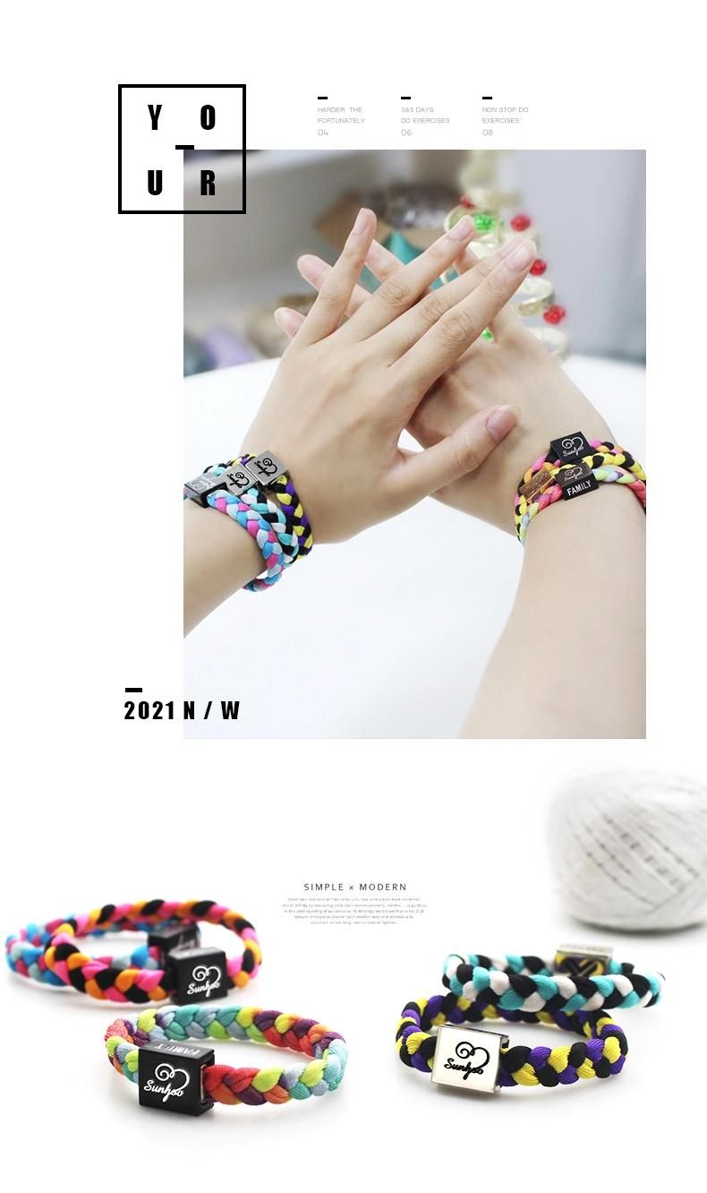 Top Selling Nylon Custom Logo Colorful Bracelet