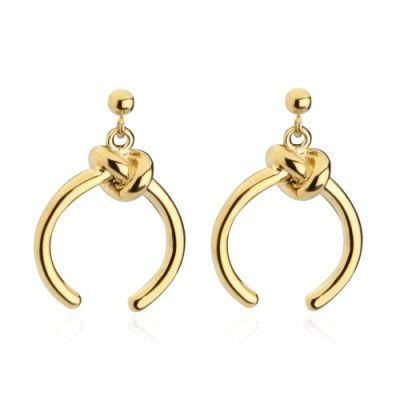 Punk Fashion Men Jewelry Hoop Knot Copper Earrings