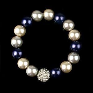 Fashion Shambhala Glass Pearl Stretch Jewelry Bracelet