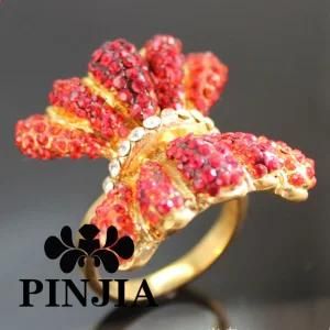 Beautiful Elegant Flower Cut Pink Sapphire Jewelry Ring