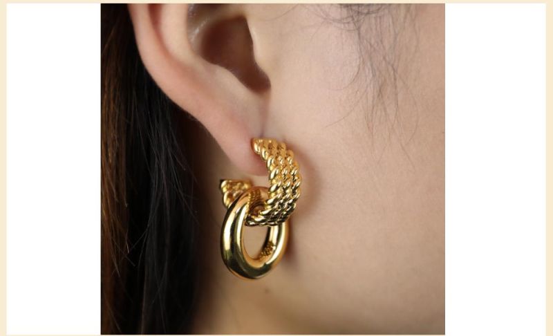 Wholesale Fashion 100% Copper Ear Stud Ring Style Earrings
