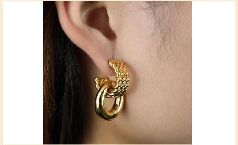 Wholesale Fashion 100% Copper Ear Stud Ring Style Earrings