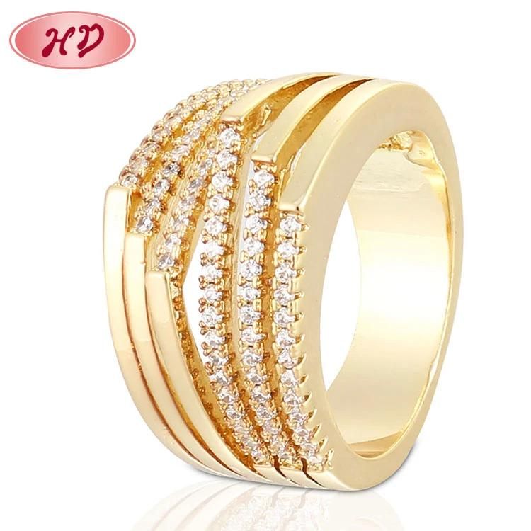 2020 New Coming 24K Light Weight of Saudi Arabia Gold Wedding Ring for Women