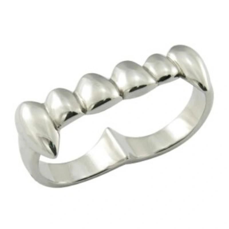 White Glass Stone Square Shape Rings