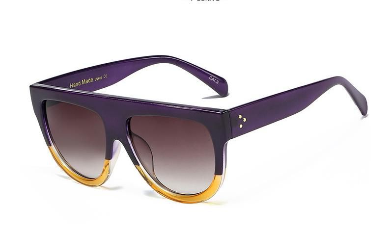 High Quality Sunglasses Ladies Rivet Sunglasses Big Frame Glasses