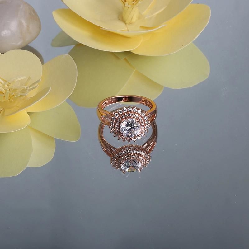 Hip Hop Fashion Jewelry Fashion accessories  Big Moissanite Cubic Zirconia Factory Wholesale Gold Plated Ring
