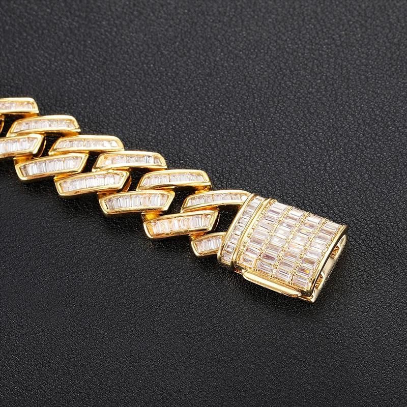 Fashion Jewelry New Design Copper Alloy Gold Hand Zircon Bracelet