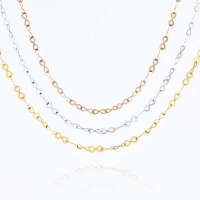 Wholesale Fashion Necklace Jewelry Stainless Steel Eight Figure Chain Anklet Bracelet
