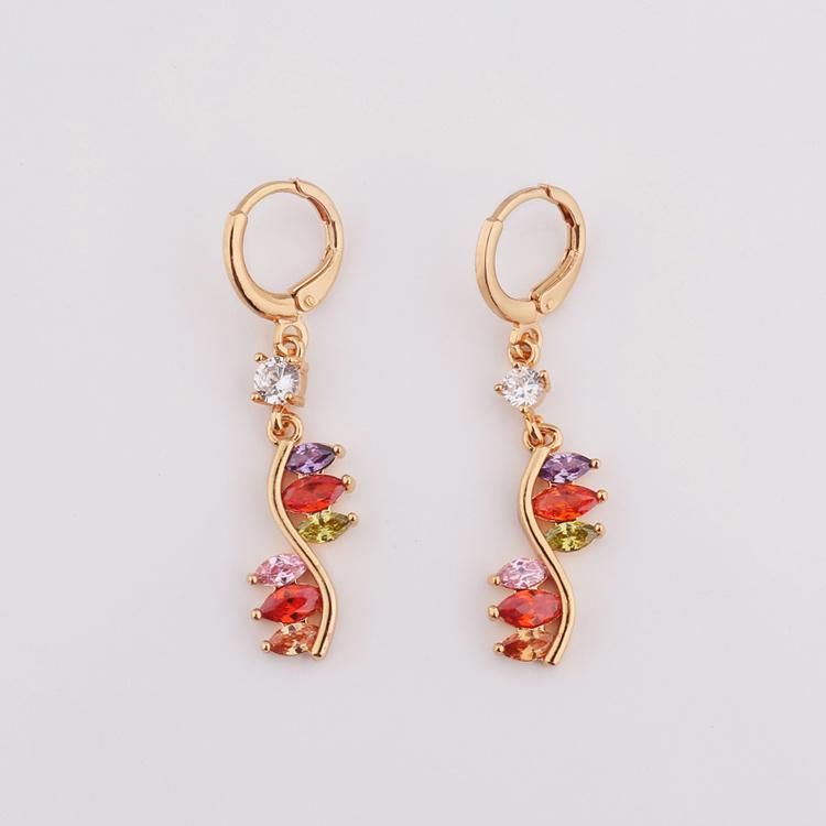 Wholesale 2020 New Fashion Design Gold Plated Drop Earrings with CZ Alloy Jewelry