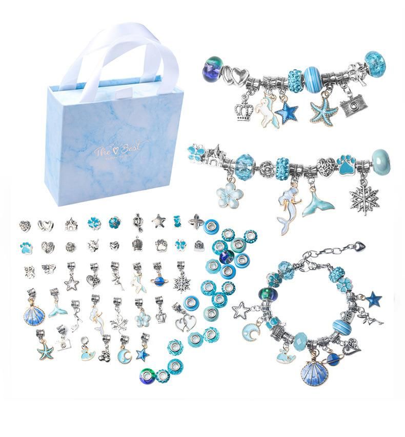 Crystal Beads Jewelry Gift Set Charm DIY Bracelet Making Kit