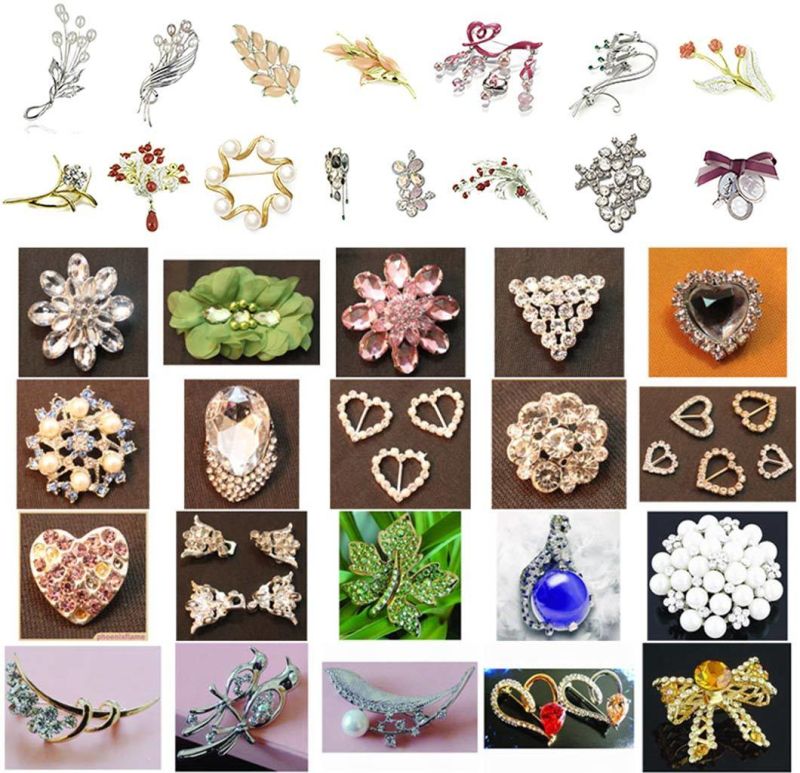 Wholesale Fashion Animal Shapes Rhinestone Crystal Decoration Pin Brooches