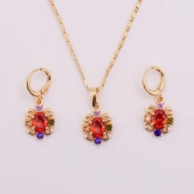 Fashion Earrings 18K Gold Plated Diamond CZ Jewelry Sets