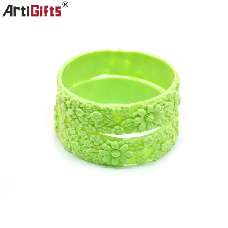 Wholesale Custom Logo Printed Silicone Bracelet No Minimum