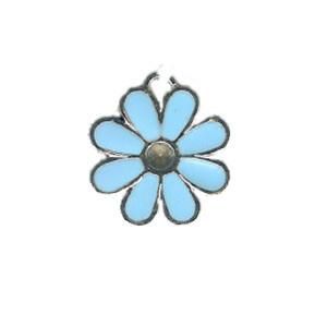 Metal Sky Blue Sunflower Shaped Pendant (PD111)