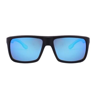 2019 Newly Square Shape Sports Sunglasses with Blue Mirror