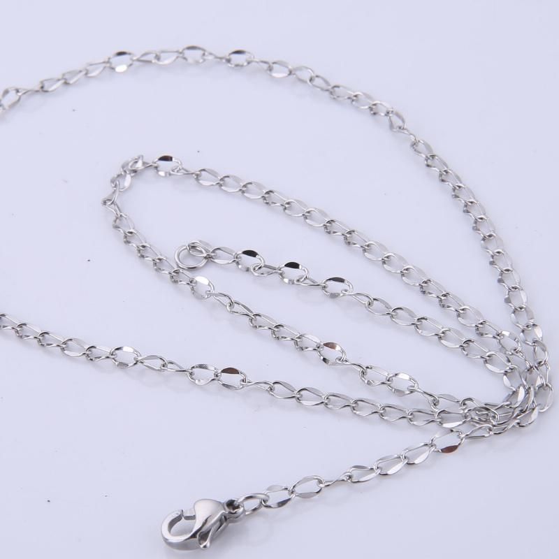 Popular Stainless Steel Hammered Curb Chain Jewelry Necklace