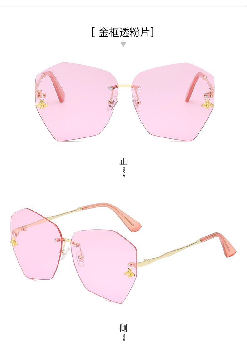 Rhinestone Square Sunglasses Luxury Wood Diamond Carter Sun Glasses Fashion Mens Rimless Sunglass Shade Eyewear