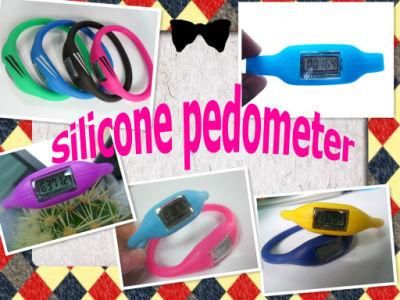 OEM New Silicone Ion Pedometer Watch