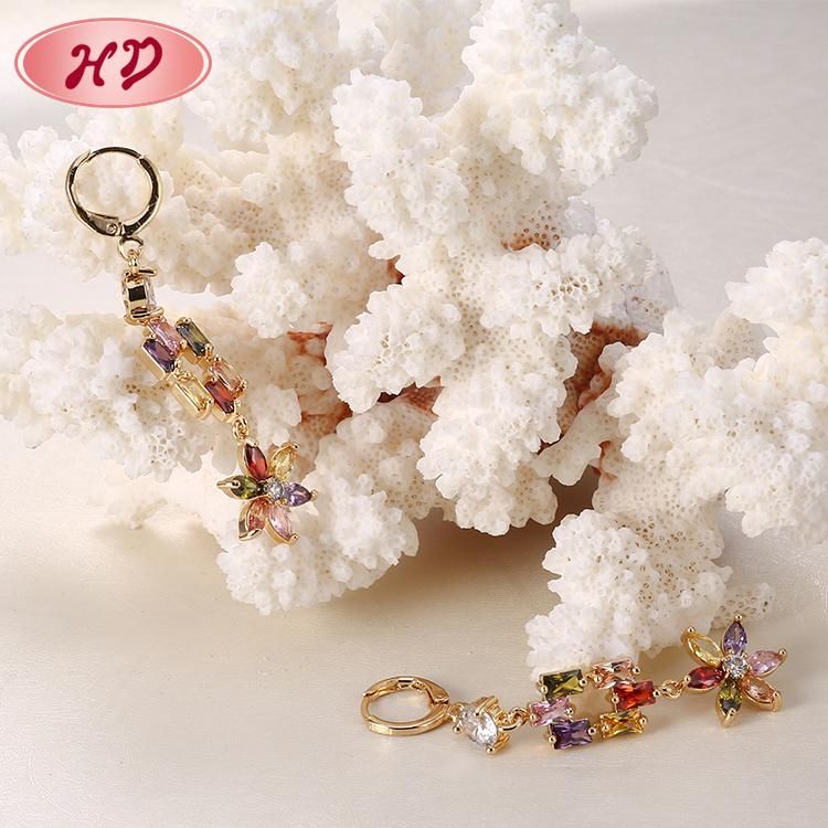 Latest Designs Small 18K Gold Plated Jewelry Drop Earrings Women