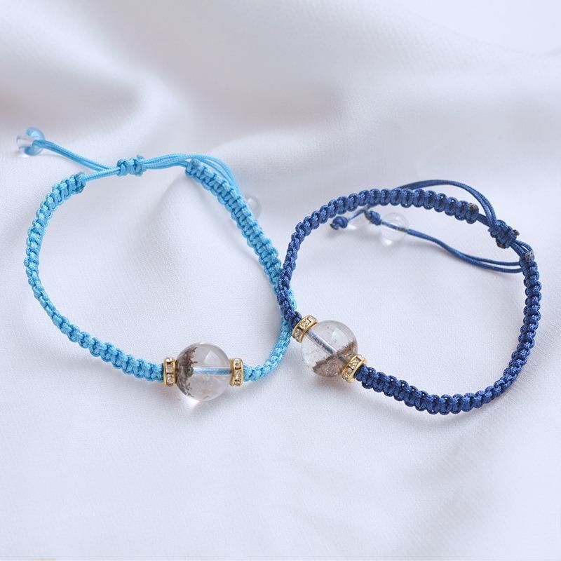 Hand Woven Bracelet Natural Ghost Crystal Treasure Basin Bracelet