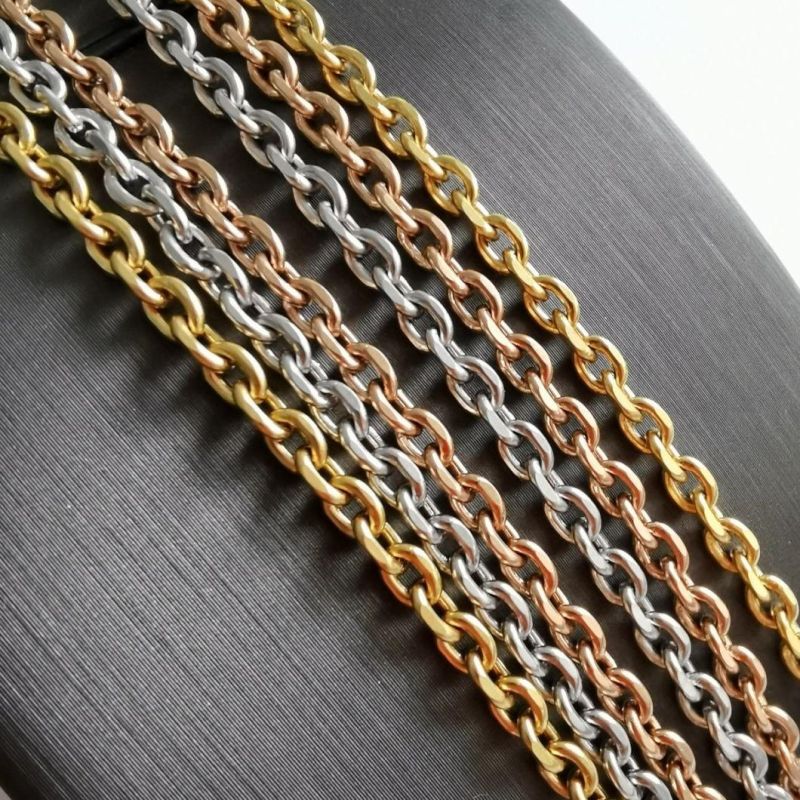 Wholesale Stainless Steel Cable Cross Chain Gold/Silver/Rose Gold Necklace for Jewelry Making