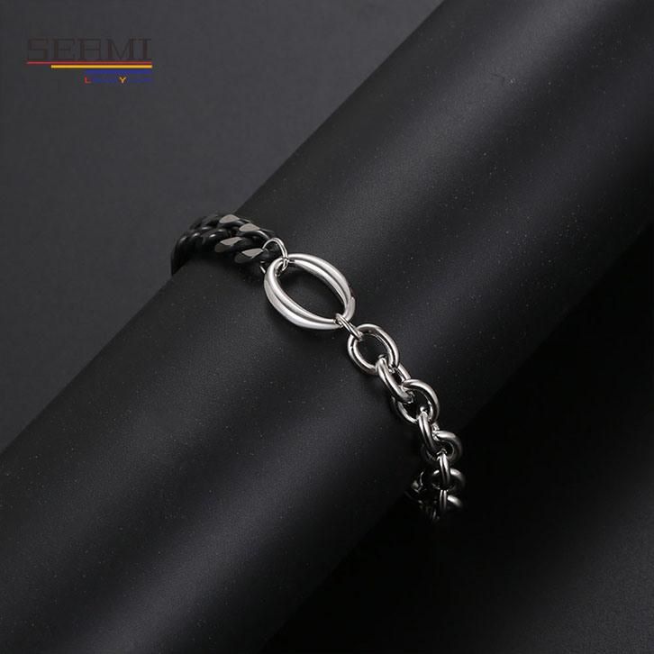 Titanium Steel Hip Hop Stitching Men′ S and Women′ S Stacking Bracelet