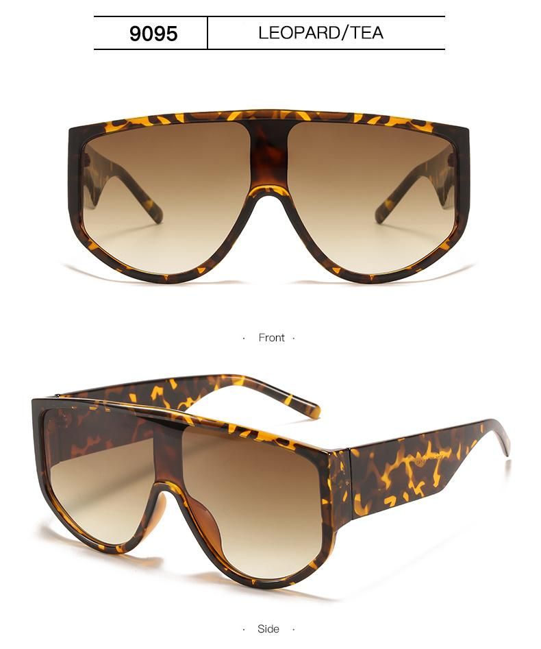 Large Frame One-Piece Sunglasses Female European and American Personality Hip-Hop Bungee Glasses