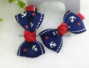 Grosgrain Printing Hair Clip Hair Bow for Baby