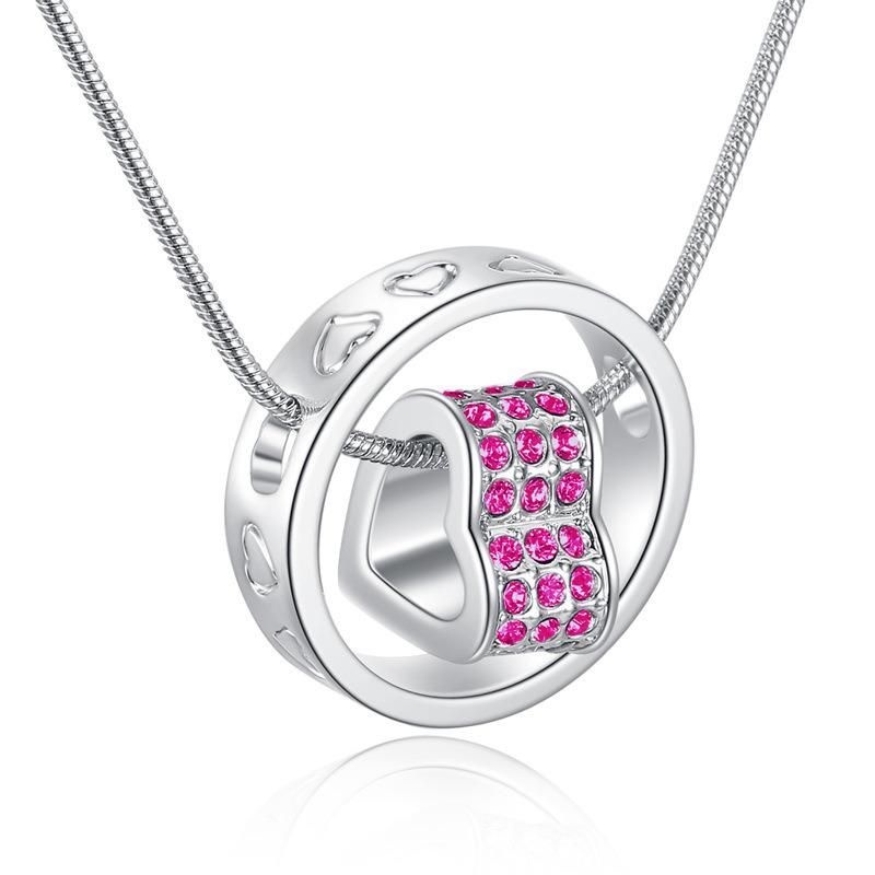 Fashion Lady Austria Love Crystal Necklace Jewelry