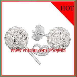 Sterling Silver Crystal Stud Earrings