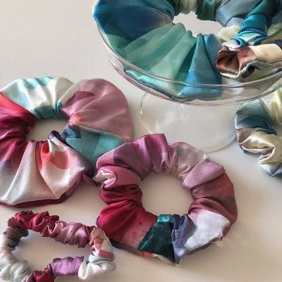 Digital Printing Silk Hair Scrunchies