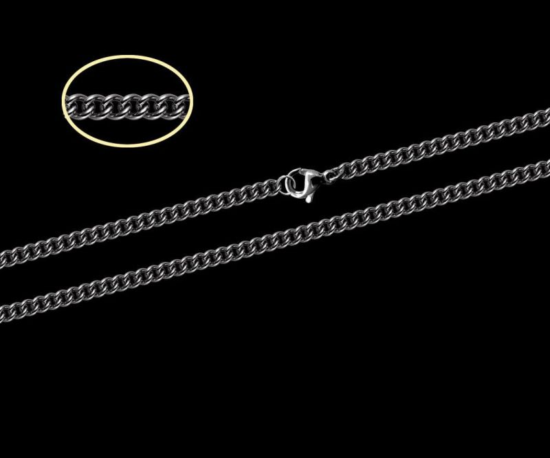 316L Stainless Steel Chain Necklace Curb Chain