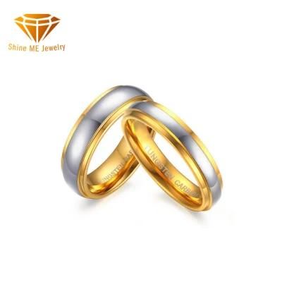 Tungsten Gold New Products Tungsten Steel Gold Couple Rings European and American Style Engagement Rings Fashion Rings Tstr034