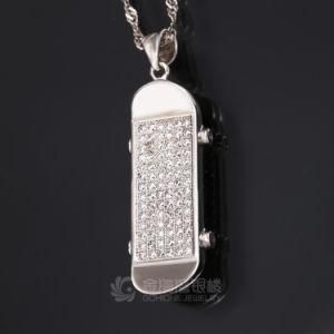 Fashion Cute Skateboard Slider Pendant Charm Jewelry