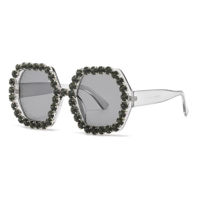 2020 Low MOQ Round Flower Fashion Sunglasses with Diamonds