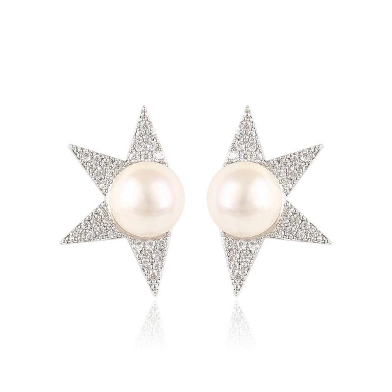 Korea Teen Fashion Jewelry Shell Pearl Earrings