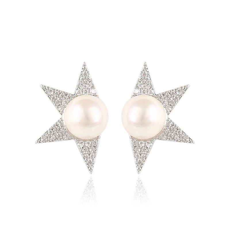 Korea Teen Fashion Jewelry Shell Pearl Earrings