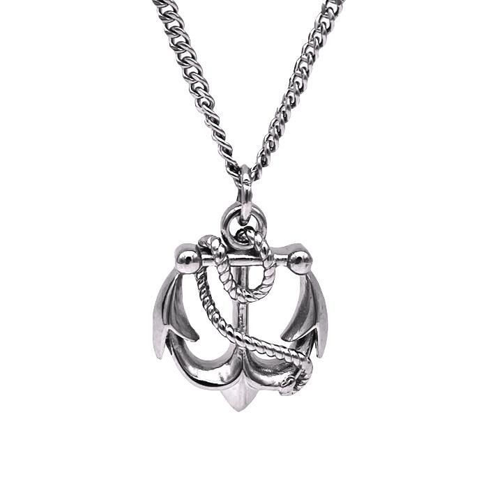 Fashion Jewelry Stainless Steel Caribbean Anchor Pendant Necklaces for Lady and Men