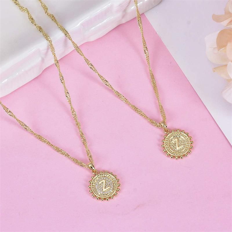 Dainty Layered Initial Necklaces for Women, 14K Gold Plated Paperclip Chain Necklace Simple Cute Hexagon Letter Pendant Initial Choker Necklace Gold Layered