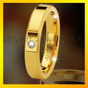 Fashion Jewelry Wedding Tungsten Ring for Lady with Diamond CZ