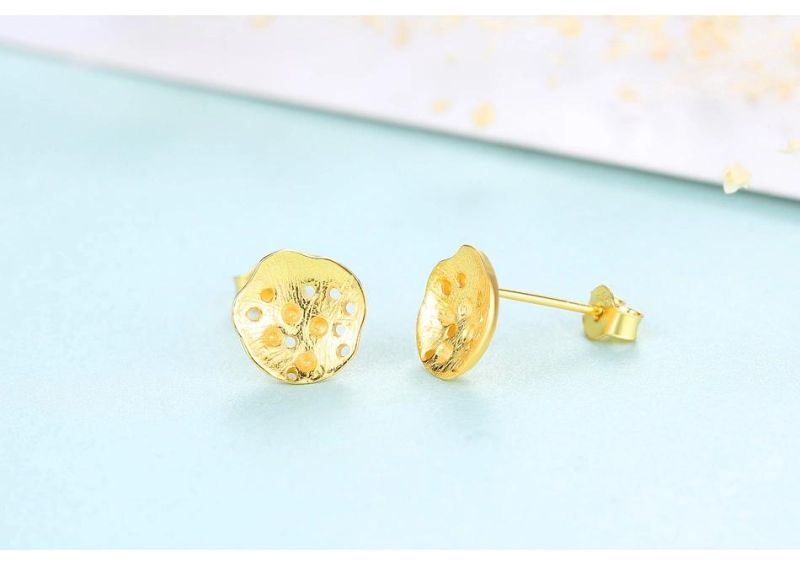 New Design Double Colors Summer Lotus Ear Stud