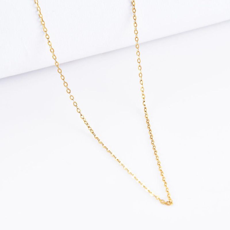 Shining O Cable Chain 0.3-0.8mm Dainty Necklace Gold Silver Rose Gold for Pendants