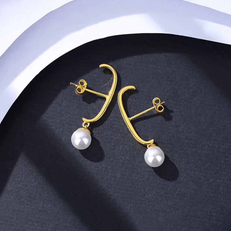 Natural Freshwater Pearl Silver Stud Earring for Women