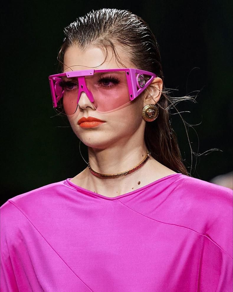 Sunglasses New Trendy One-Piece Cut-Edge Windshield Sunglasses Men′ S European and American Cross-Border Square Frame Fashion Outdoor Sunshade Sunglasses
